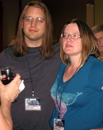 Authors Scott Lynch and Elizabeth Bear at the ArmadilloCon 2011