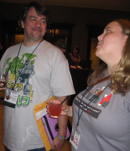 Author A. Lee Martinez and Sally Hamilton at the ArmadilloCon 2012